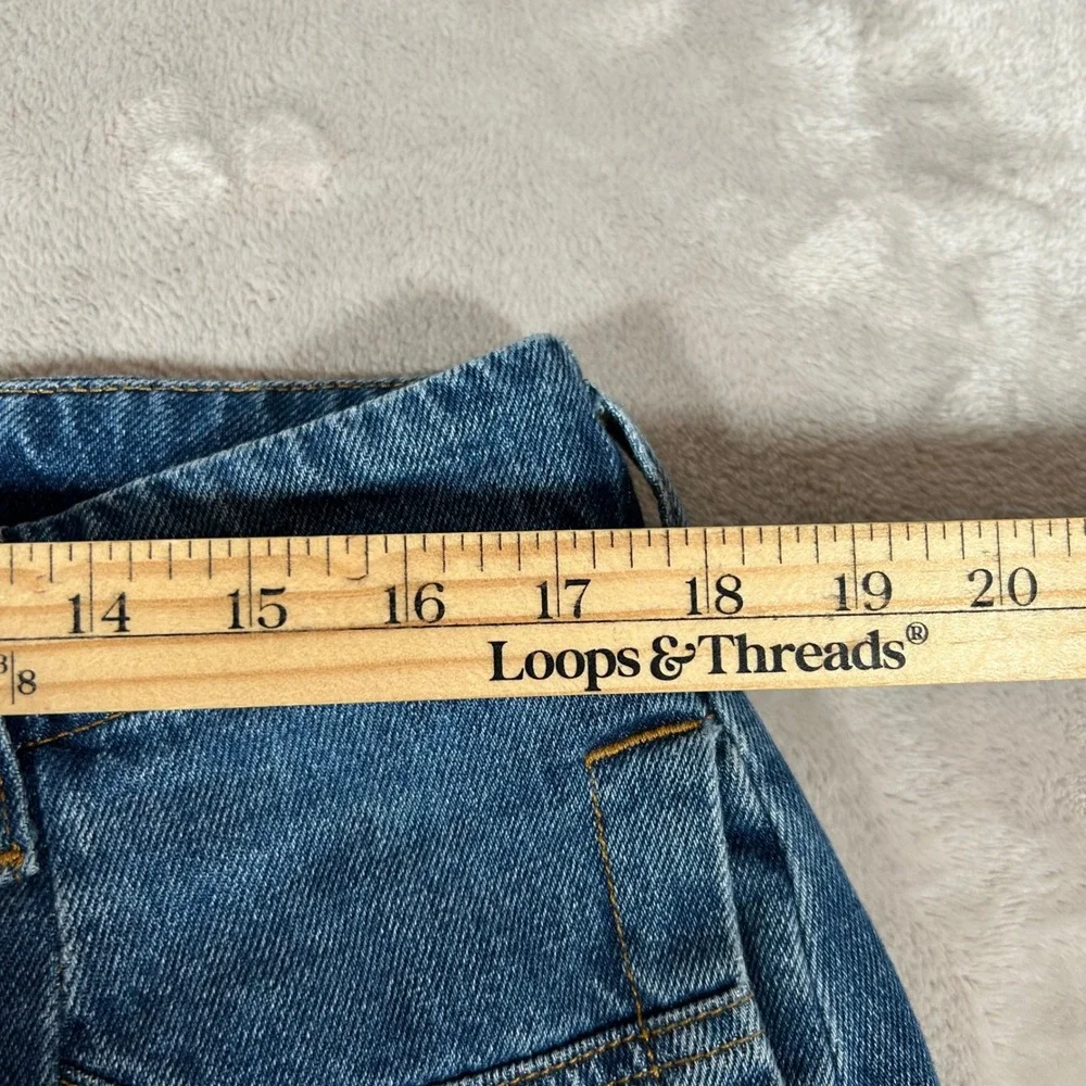Pilcro Anthropologie The Georgia Full-Length High-Rise Barrel Jeans Womens 32P